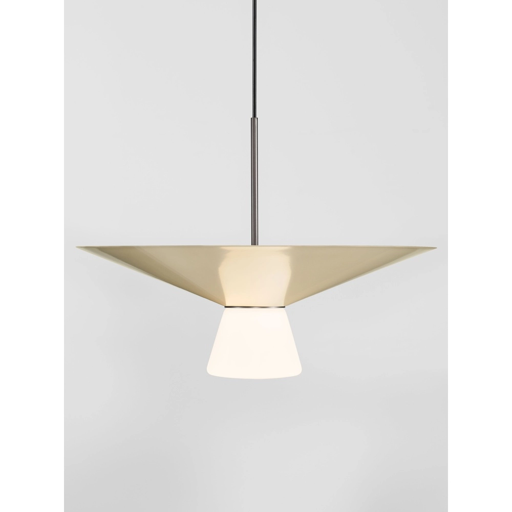 Lampe pendante de conception Baris blanc avec gris Ø 38cm Lyora 5212017495303