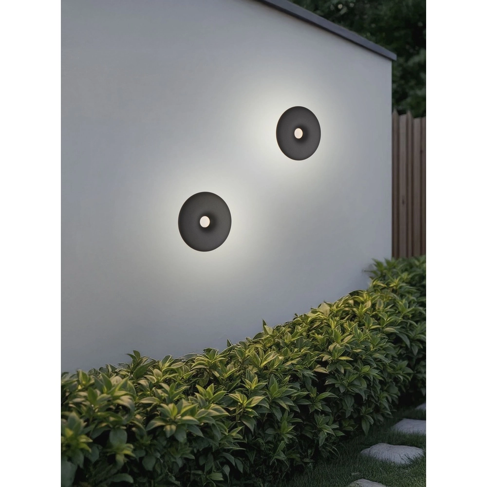 Lampe murale unique Splash Noir rond Lyora 5212017497185