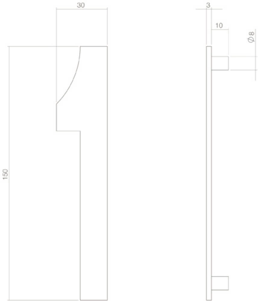 Maison numéro 1 Numbra 15cm en acier inoxydable roulé Intersteel 8714186697184