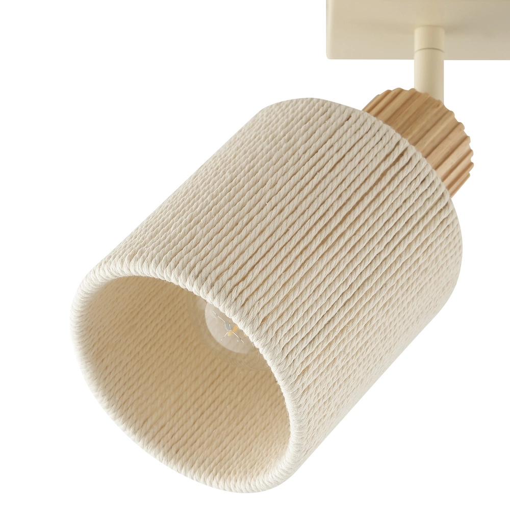 Lampe de plafond Arlo brun sable avec 3 lumières en bois Brilliant 4004353477058