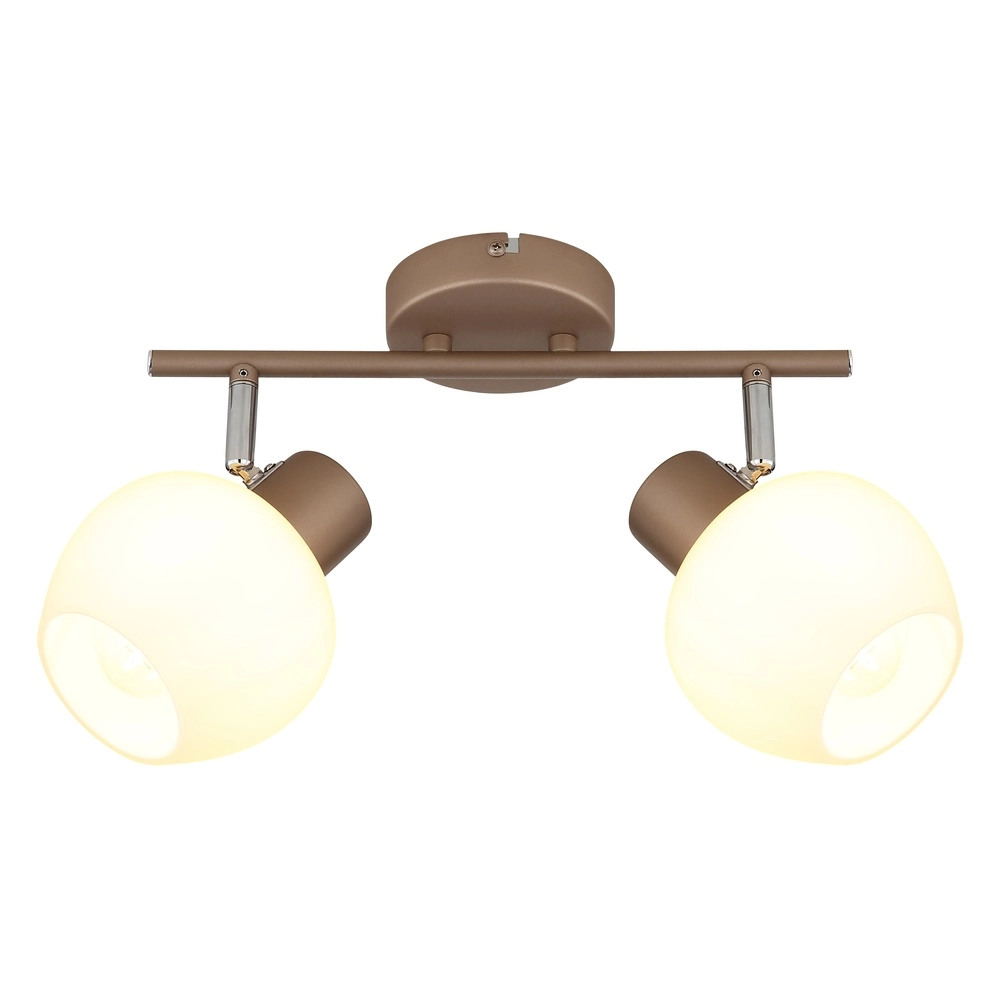 Lampe de plafond Eileen 2-café marron clair Globo 9007371589562