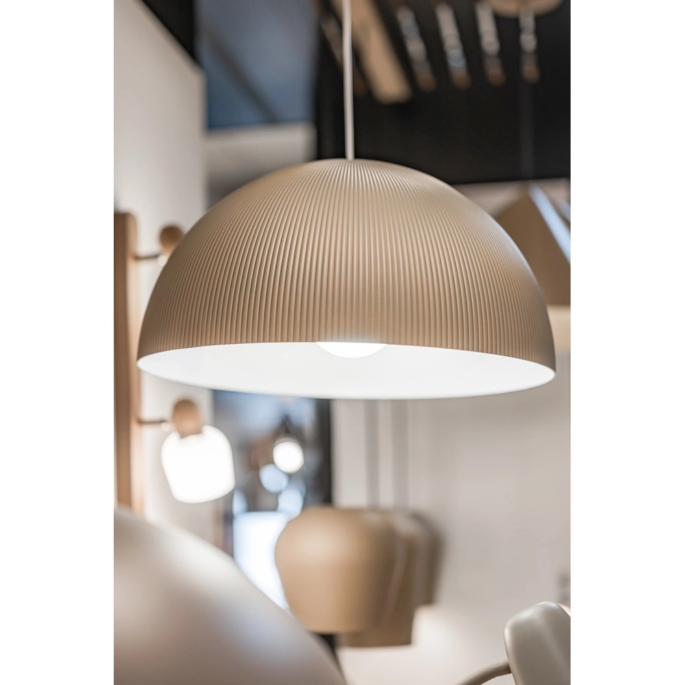 Lampe pendante de conception Gaetano 2 brun sable avec du blanc Ø 40 cm Eglo 9008606391608