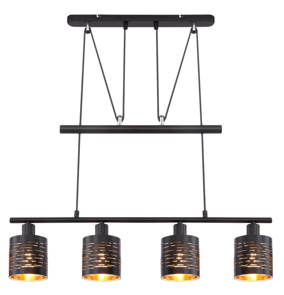 Lampe suspendue pour salle à manger Tunno avec 4 bouchons Lampe suspendue pour salle à manger Tunno avec 4 bouchons