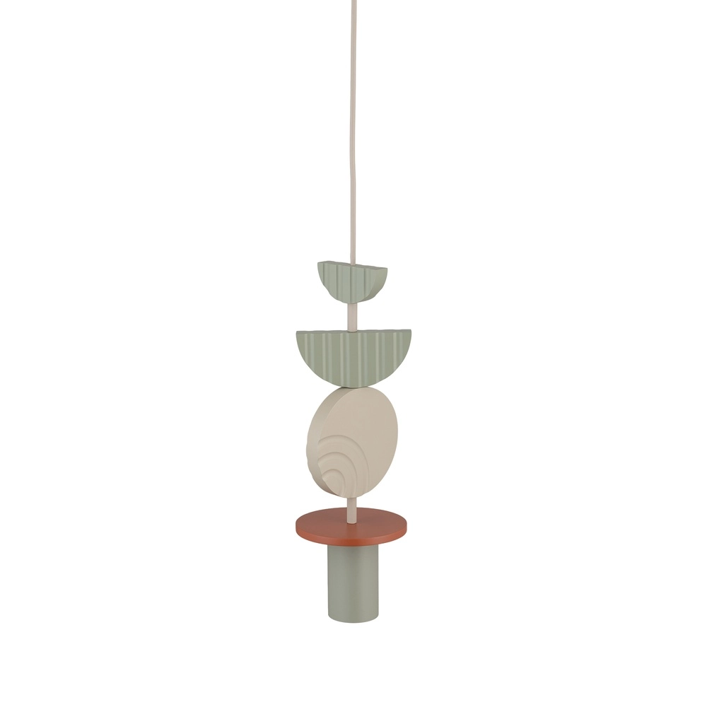 Lampe pendante unique Drops Color Vert sauge Lyora 5903139111935