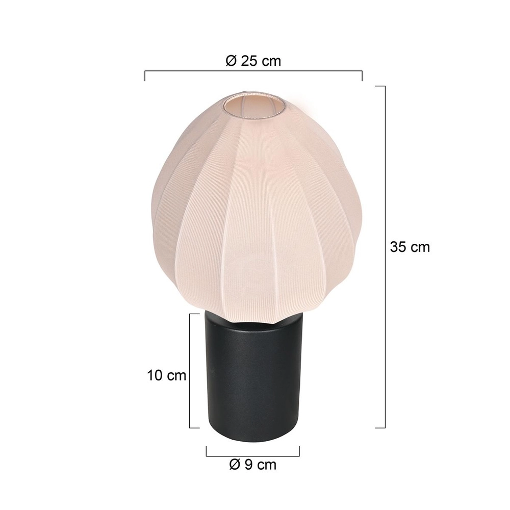 Lampe de table Bloeba abat-jour crème Ø 25cm Steinhauer 8712746181203