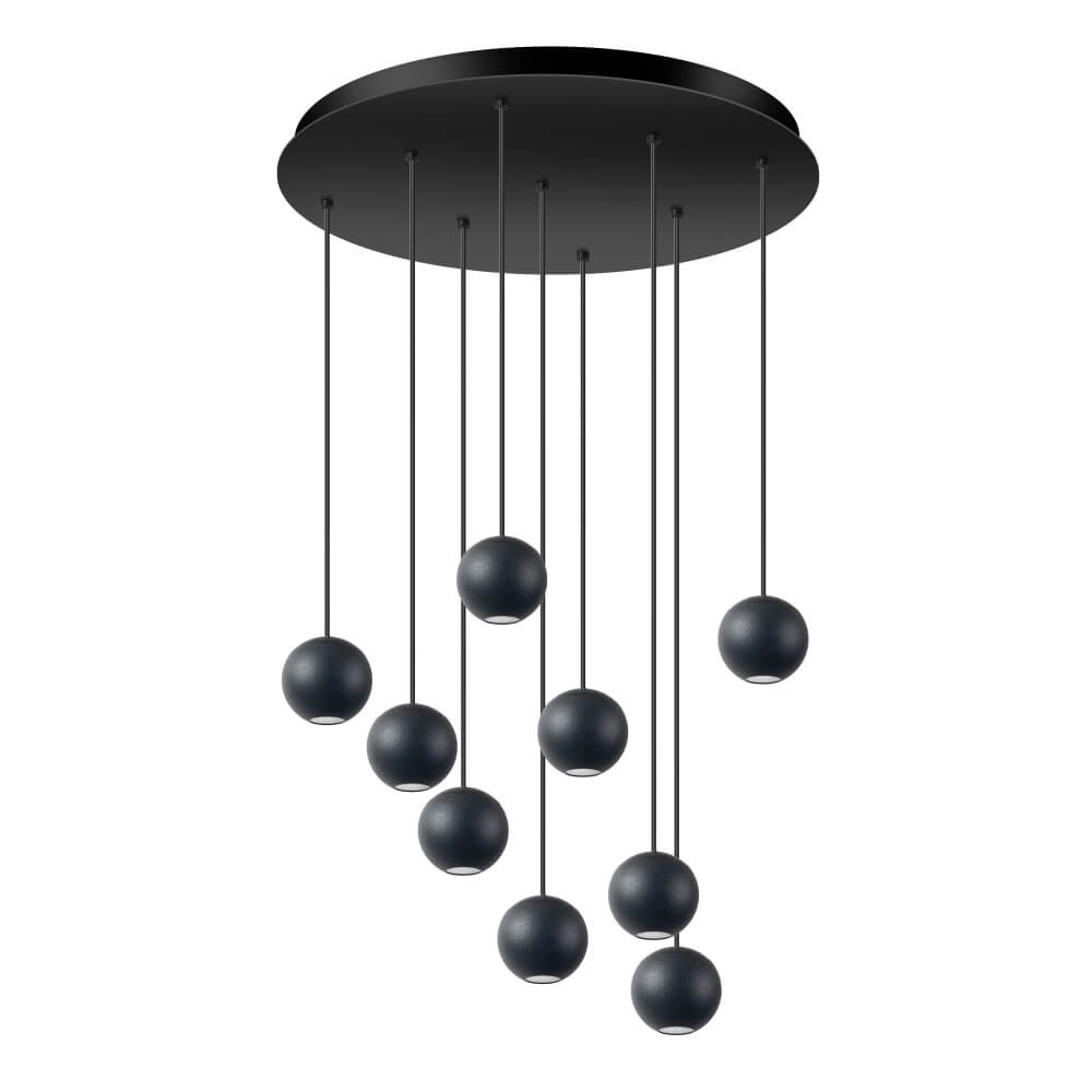 Suspension design Grace 9 lumières noir ETH 8720195309116