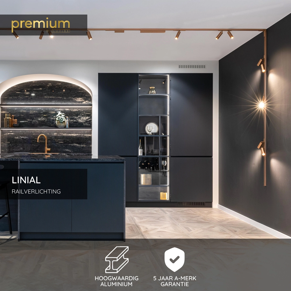 Rail 1 mètre 1-phasé Linial Champagne Premium by Lucide 5411212551955