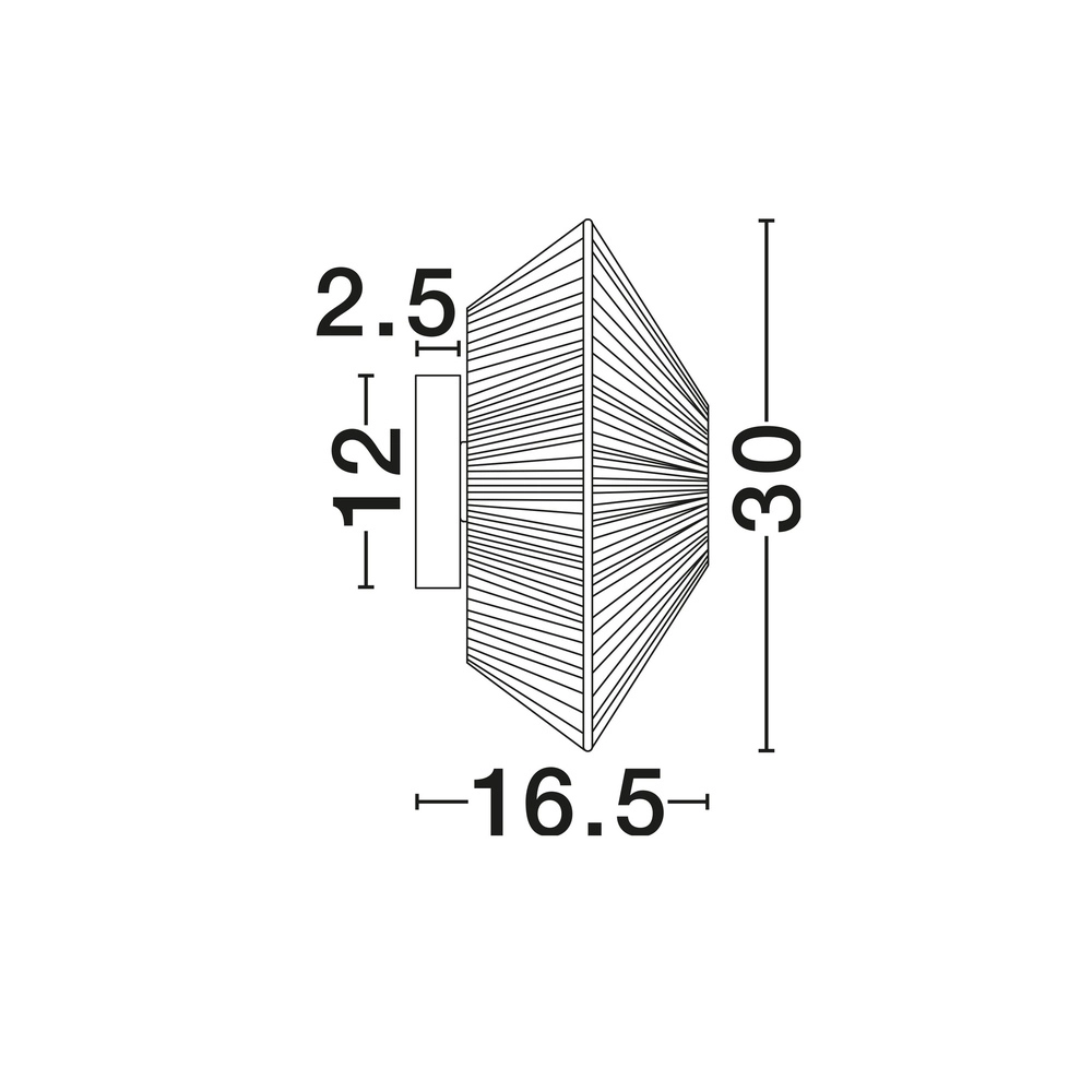 Lampe murale Elvio terre cuite Ø 30cm Lyora 5212017493873