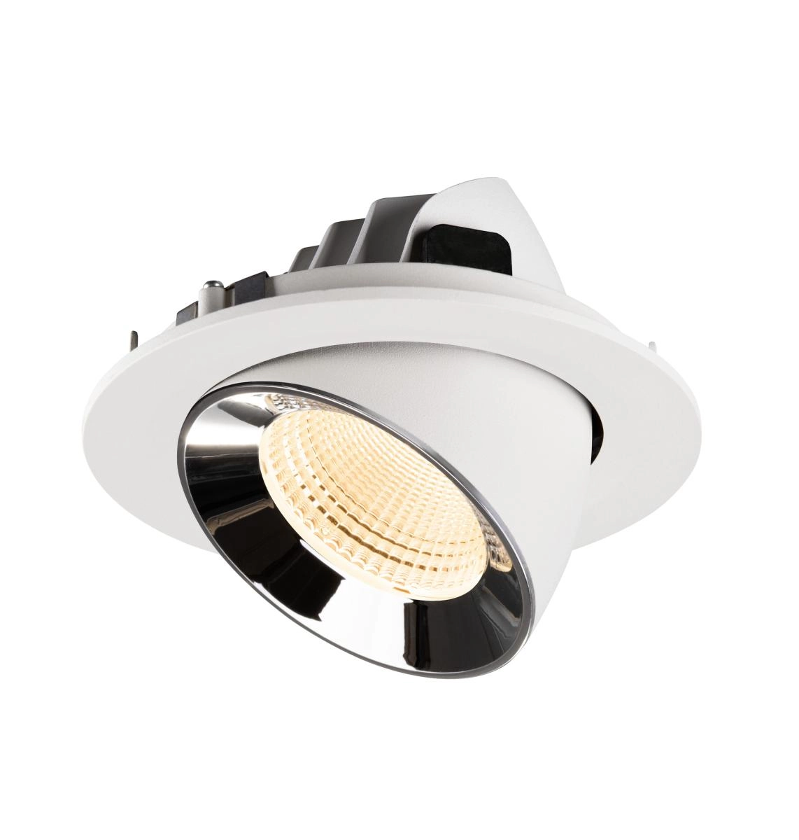 Spot encastré Numinos Gimble L Blanc/Chrome 2700K - 55 deg SLV 4024163310345