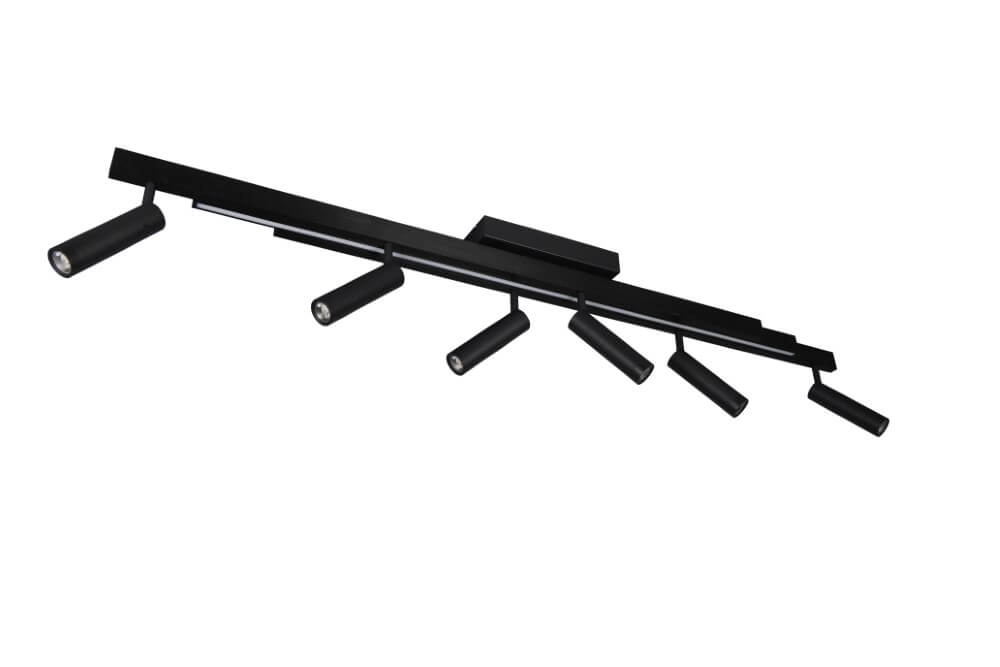 Spot LED 6 lumières Zeno noir Trio 4017807627312