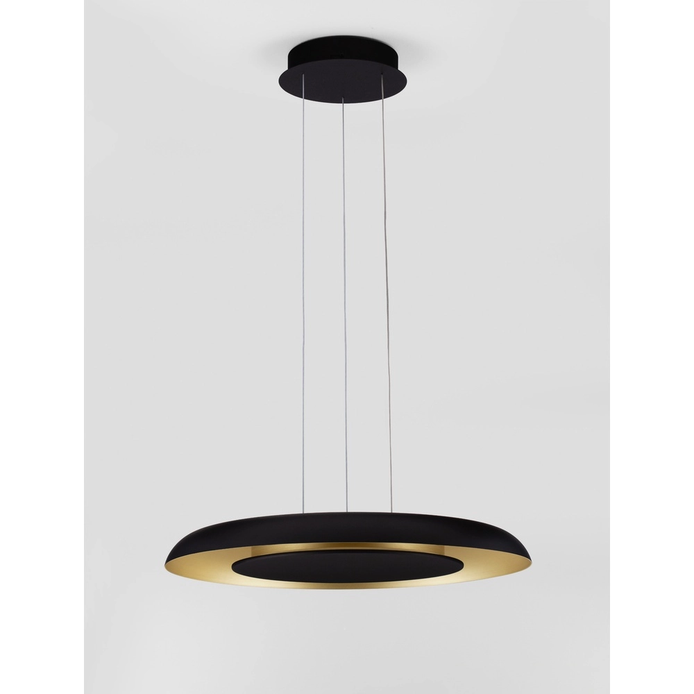 Suspension moderne Epos Ø 60cm noir avec or Lyora 5212017463272