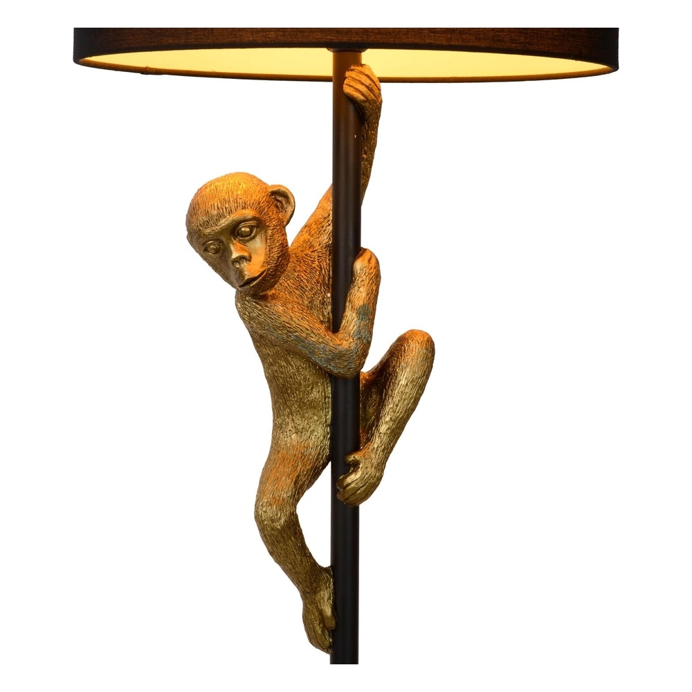 Lampe de pied Extravaganza Chimp singe noir avec or Lucide 5411212105332