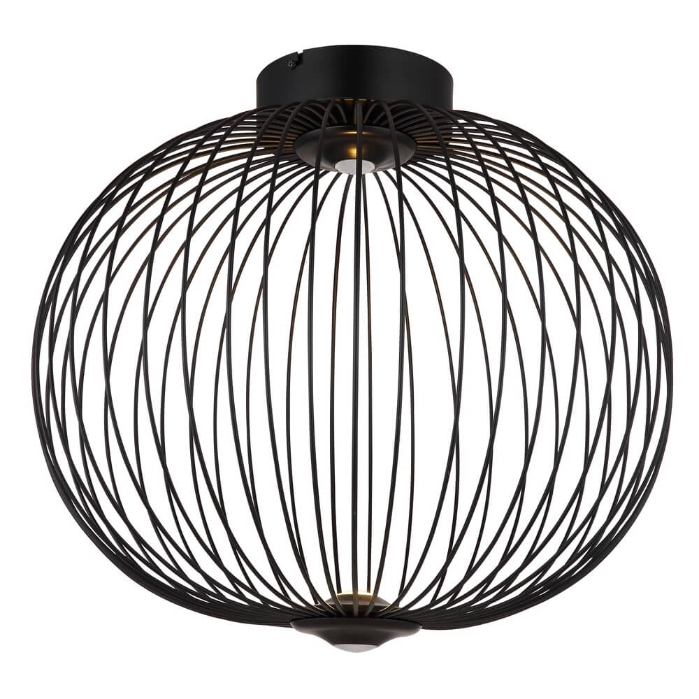 Plafonnier noir Galway cage simple Ø 50cm Globo 9007371468331