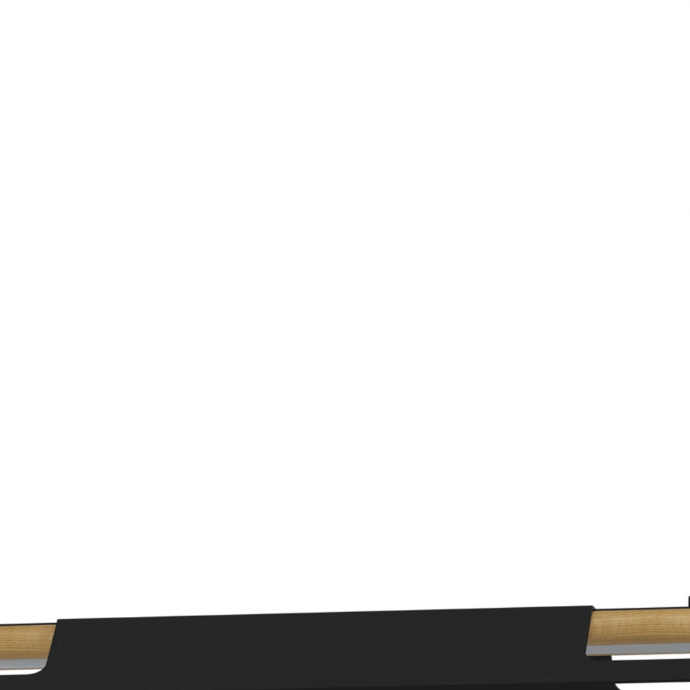 Lampe suspendue de bureau Ermua noir avec du bois Eglo 9002759988364