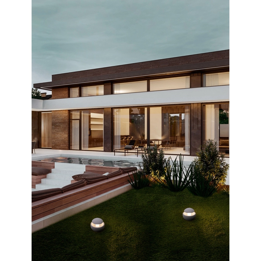 Lampe de jardin design Minor gris béton Lyora 5212017454454