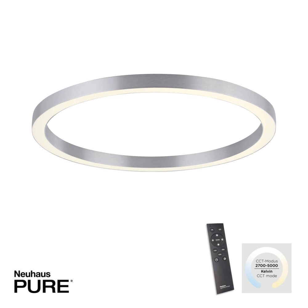 Lampadaire rond Pure Lines Round Ø 70cm en aluminium Paul Neuhaus 4012248373538