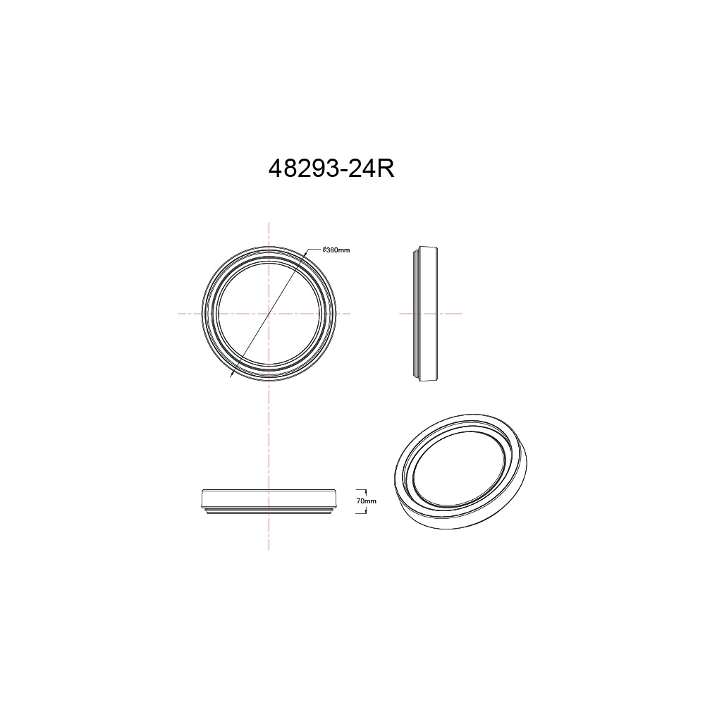 Lampe de plafond Marcia rond Ø 38 cm Globo 9007371487448