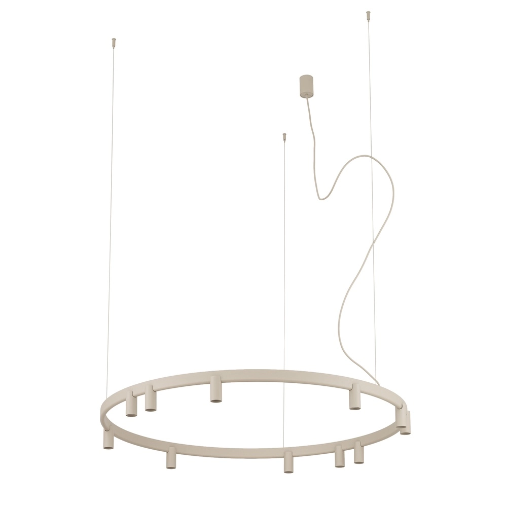 Lampe pendante de conception Fourty brun sable Ø 116 cm Lyora 5903139122870
