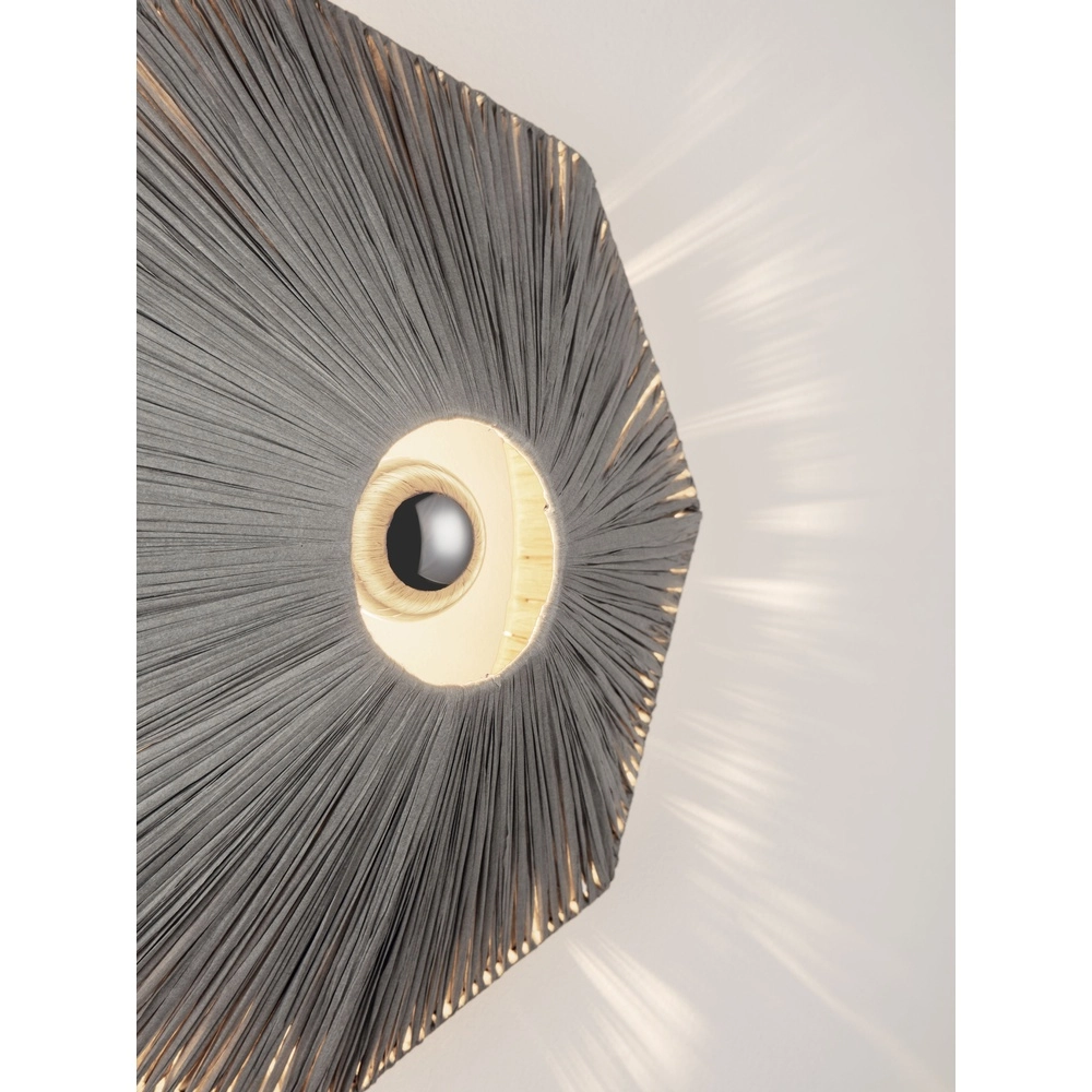 Lampe murale Elvio gris Ø 45cm Lyora 5212017493897