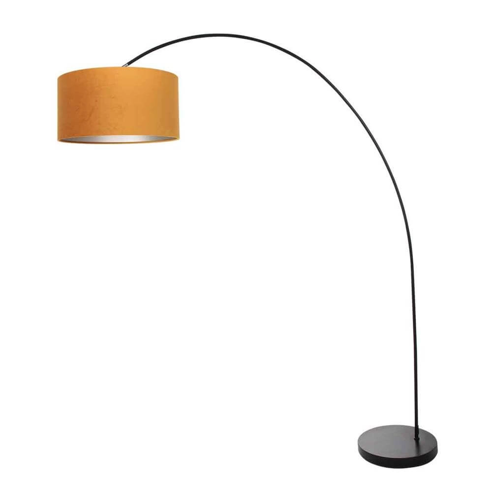 Lampe à arc Solva Noir avec capuche doré Steinhauer 8712746174700