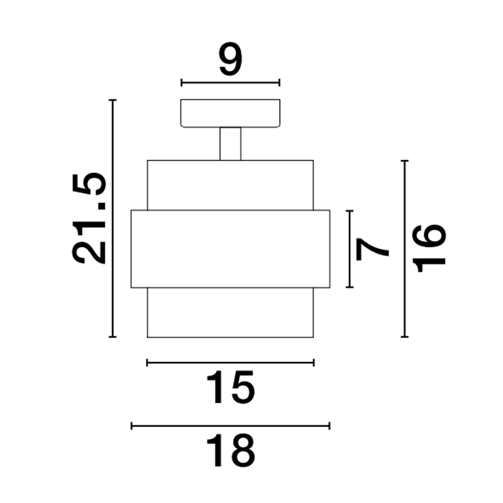 Plafonnier Sianna Ø 18cm noir avec or Lyora 5212017445438