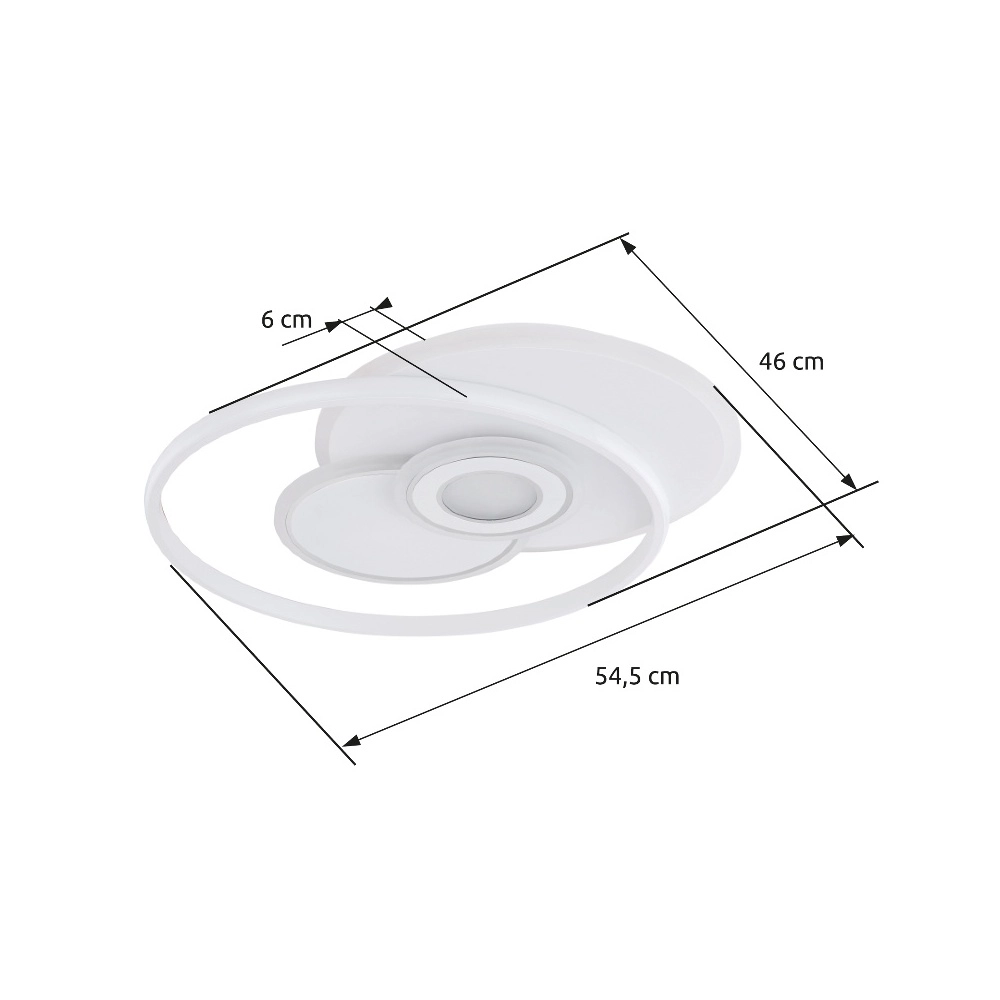 Lampe de plafond à design Roderick manche blanche 3000-6000K Globo 9007371408528