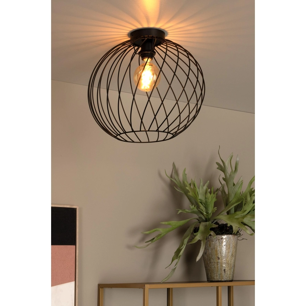 Lampe de plafond Danza noir Ø 40cm Lucide 5411212211491