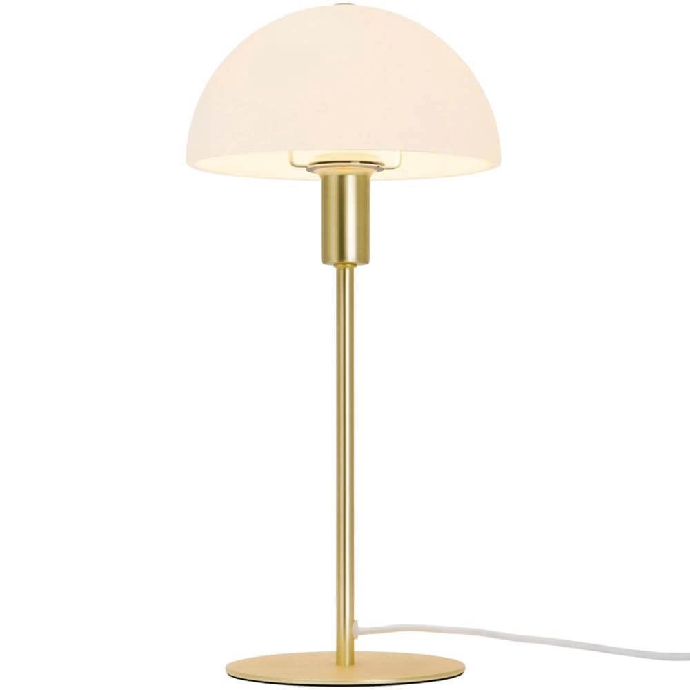 Lampe de table Ellen laiton avec blanc Nordlux 5704924005503