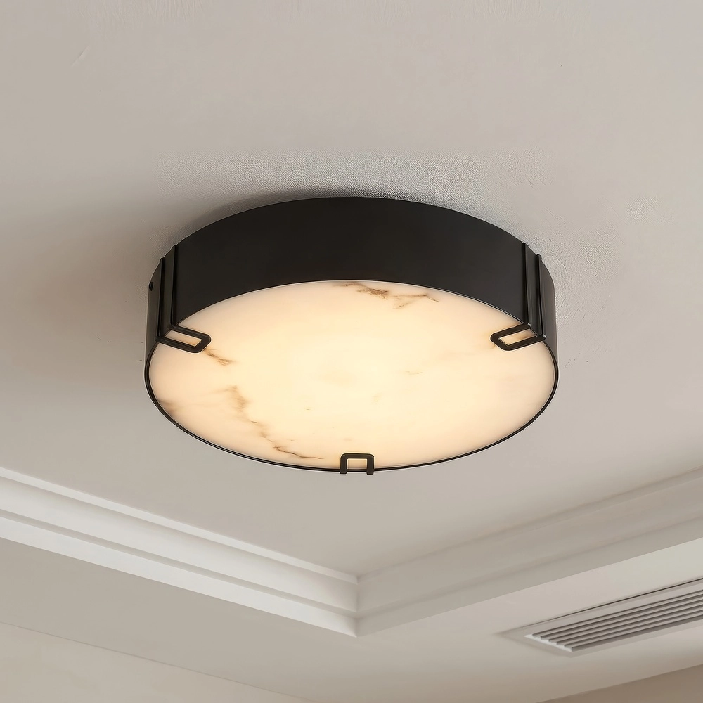 Conception de plafonds Marmo noir Ø 35cm Searchlight 5,05342E+12