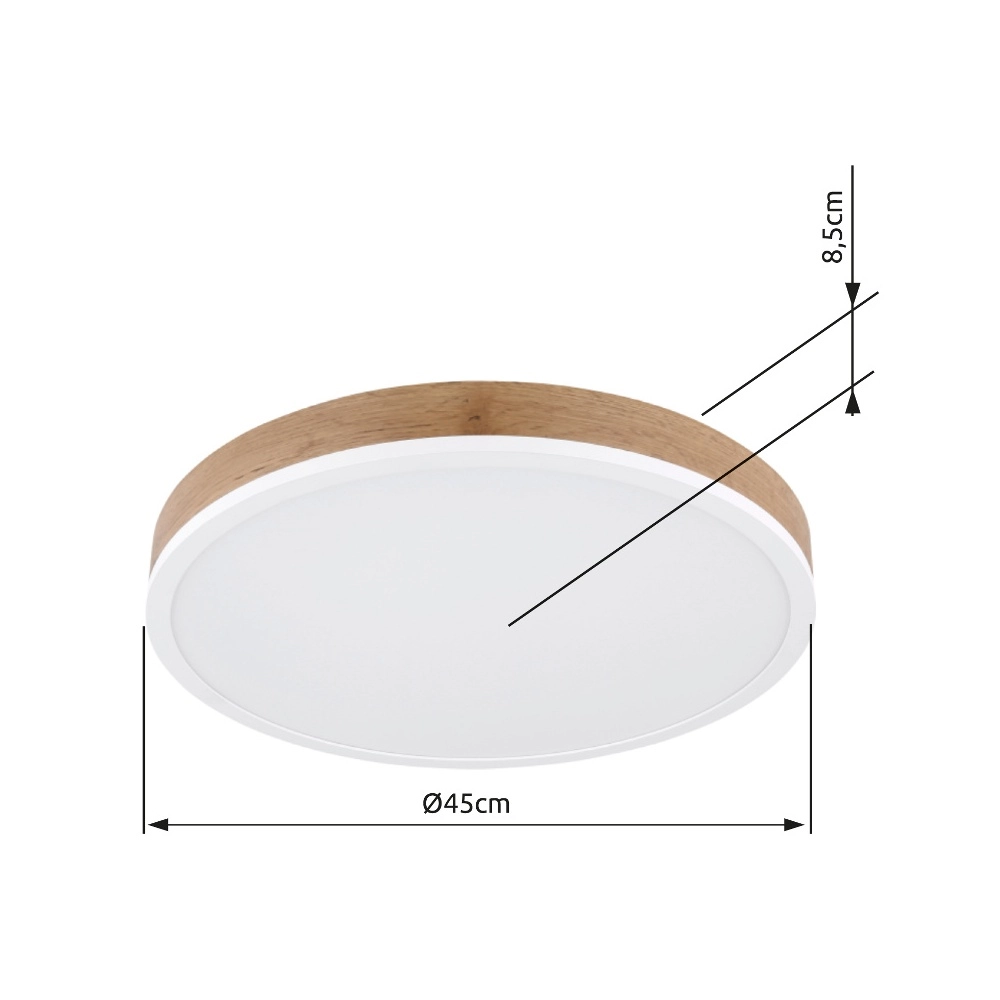 Lampe de plafond à design Doro Ø 45 cm de bois Globo 9007371451166