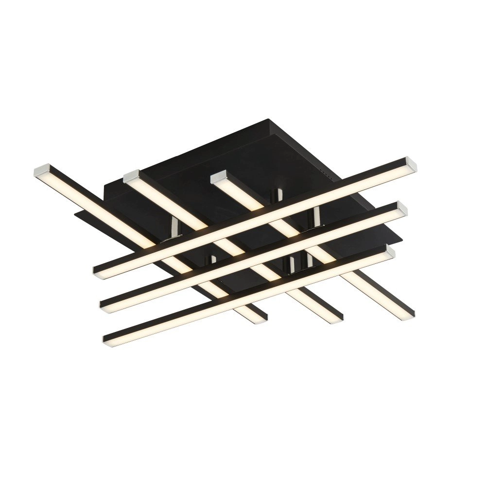 Plafonnier LED Matrix 6 lumières noir