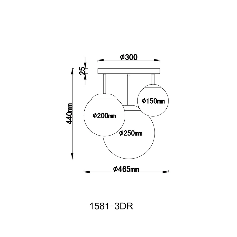 Lampe de plafond à design Joel nickel avec blanc Globo 9007371364039
