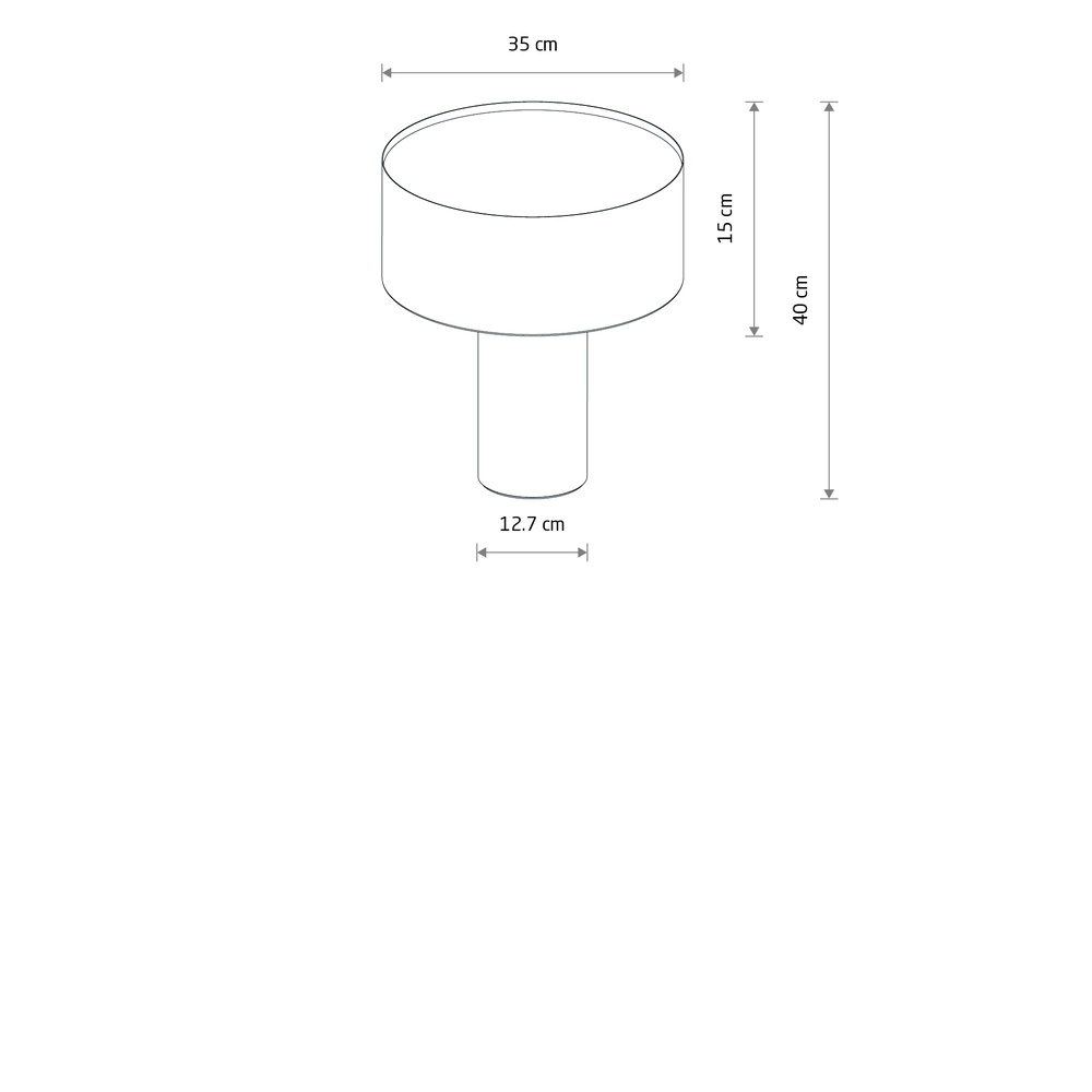 Lampe de table Santana Crème 35cm Lyora 5903139122061