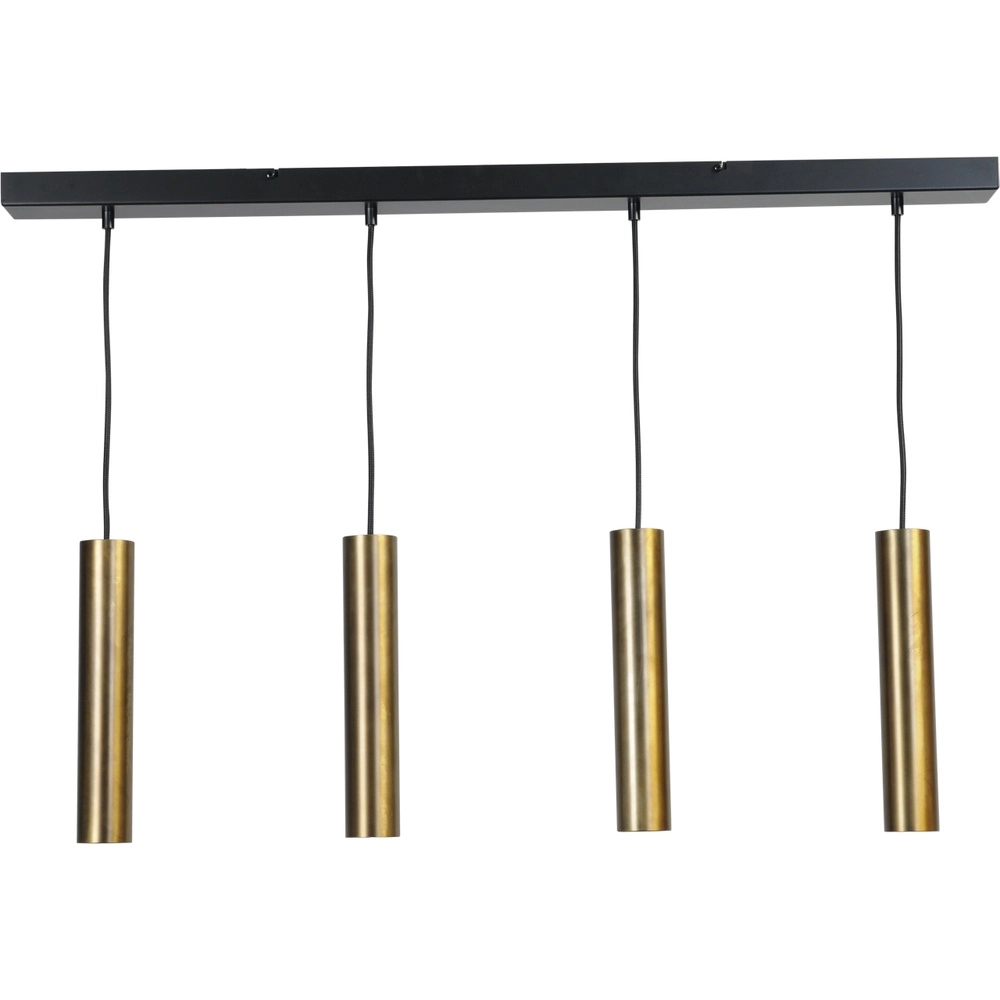 Lampe pendante de salle à manger Run 4 pendules anciens en cuivre