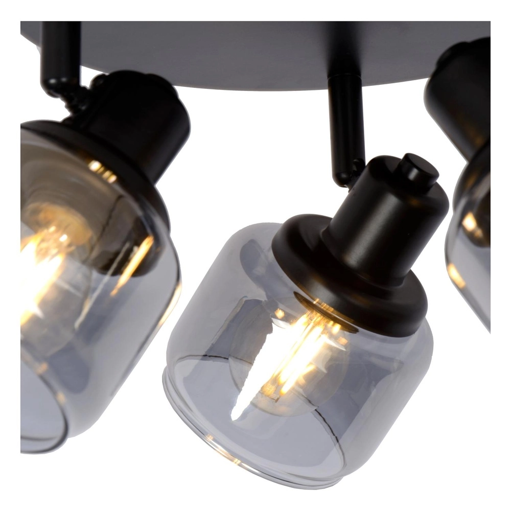 Lampe de plafond Bjorn Noir à 3 lumières Lucide 5411212771278