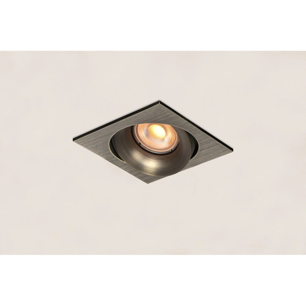 Spot encastré carré Alice bronze antique