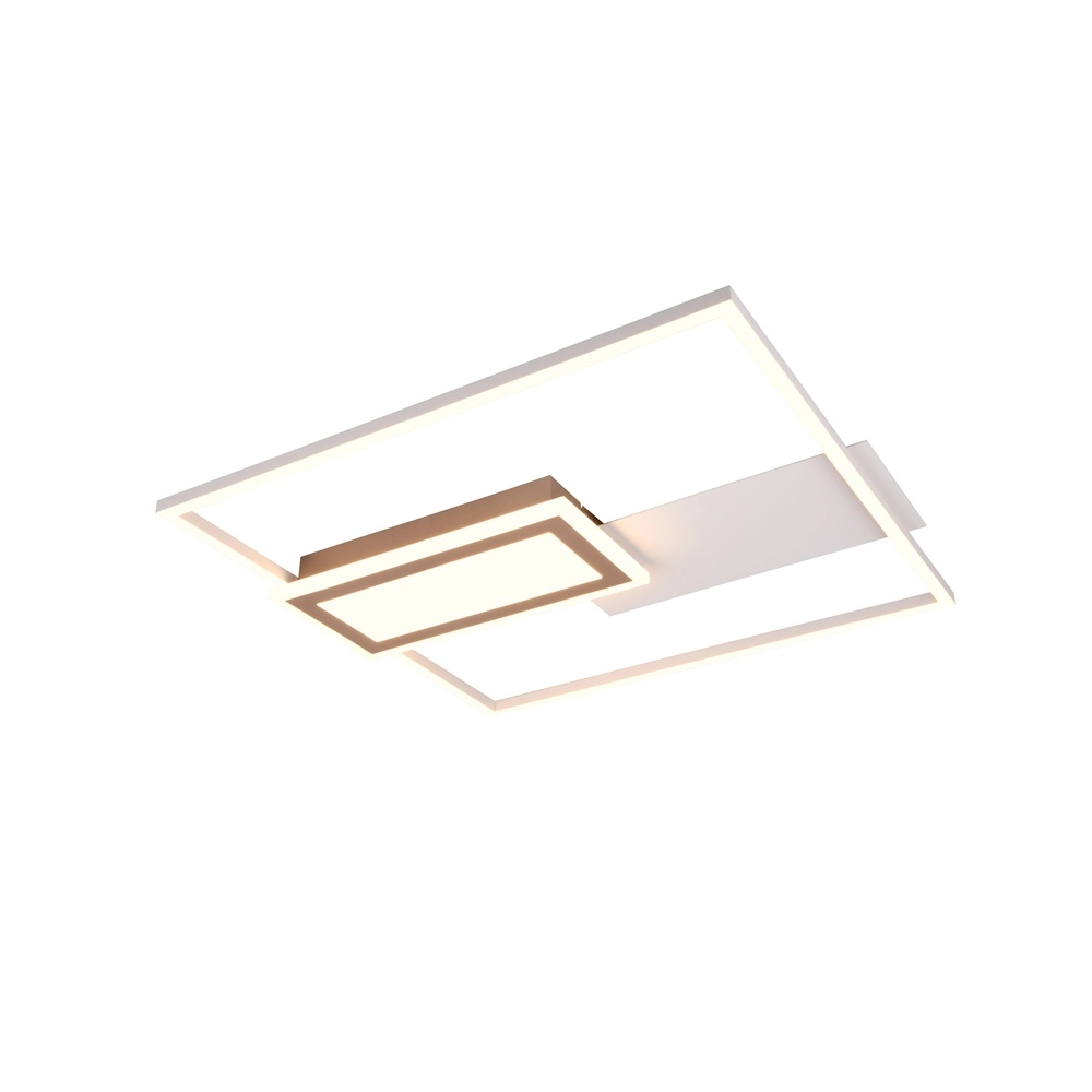 Plafonnier carré Spiro gris 50cm