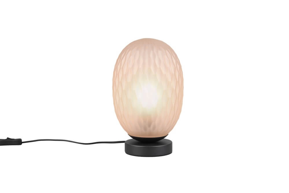 Lampe de table Facette avec verre ambré nervuré Trio 4017807627886