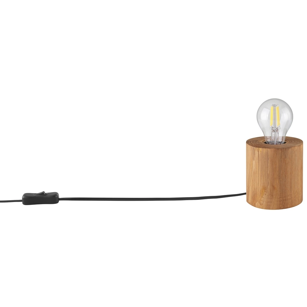 Lampe de table naturelle Woodra Bois sans source lumineuse Brilliant 4004353478031