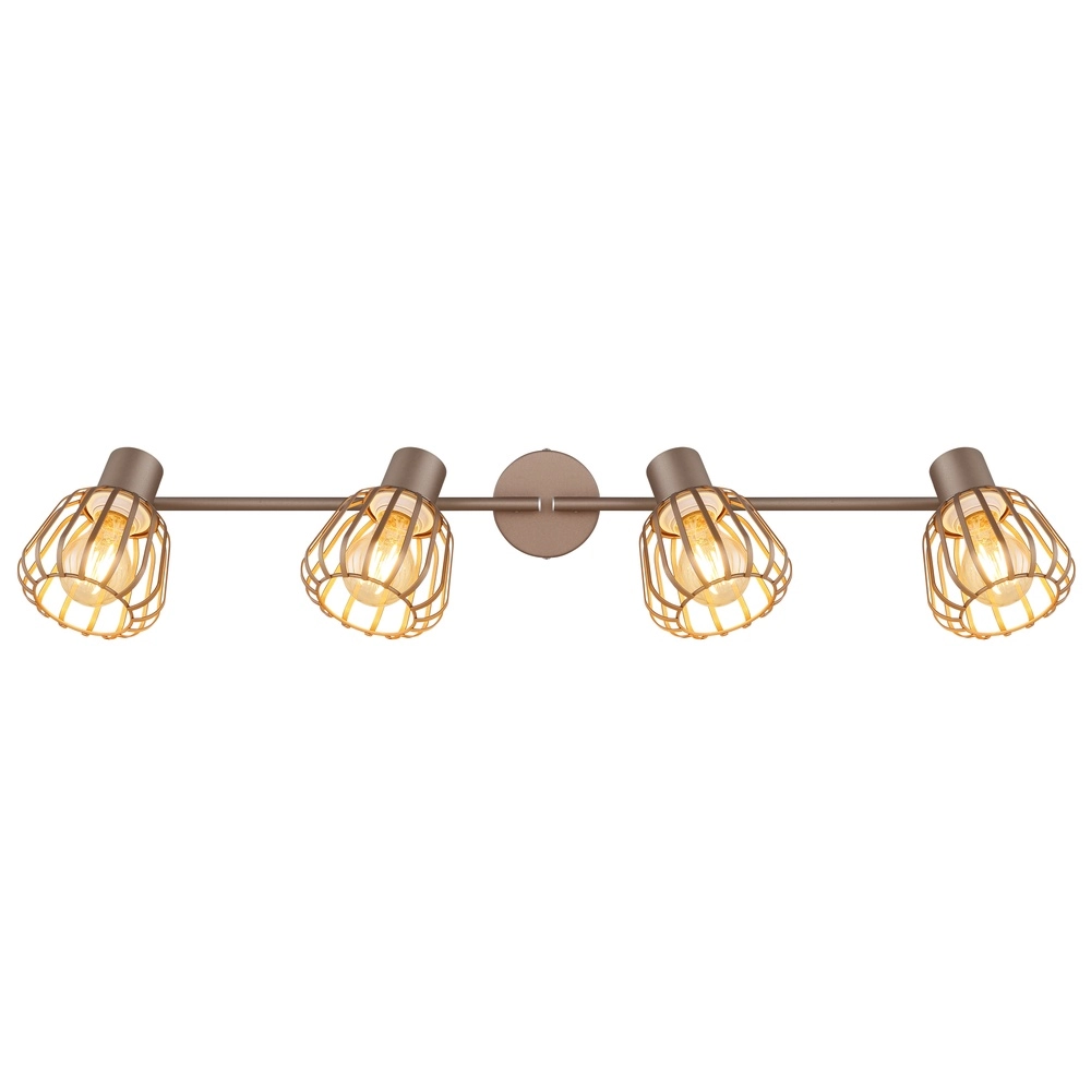 Lampe de plafond Olin Café marron 4 clairs Globo 9007371592579