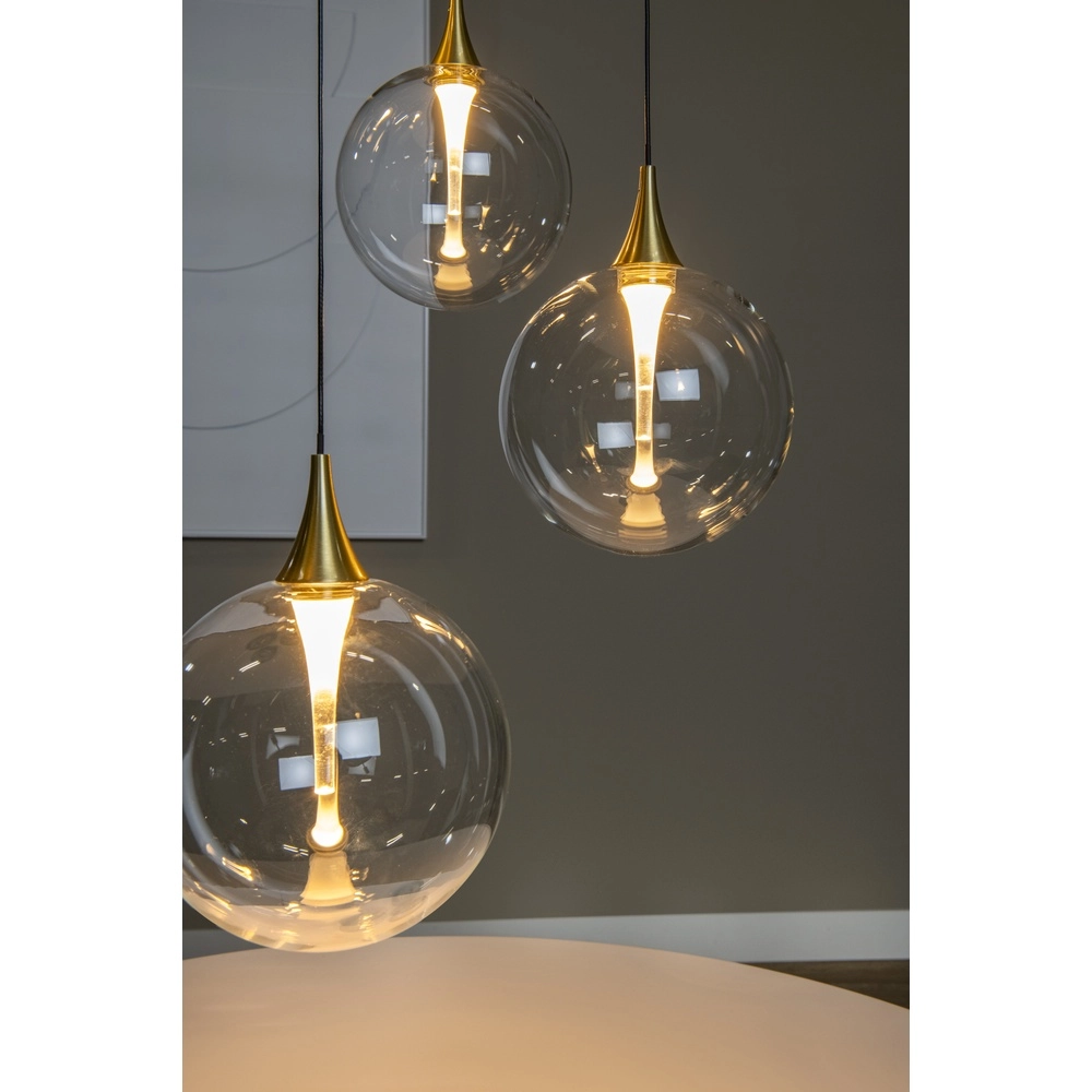 Suspension LED de conception Gisela transparent - 5x Ø 16cm Premium by Lucide 5411212134806