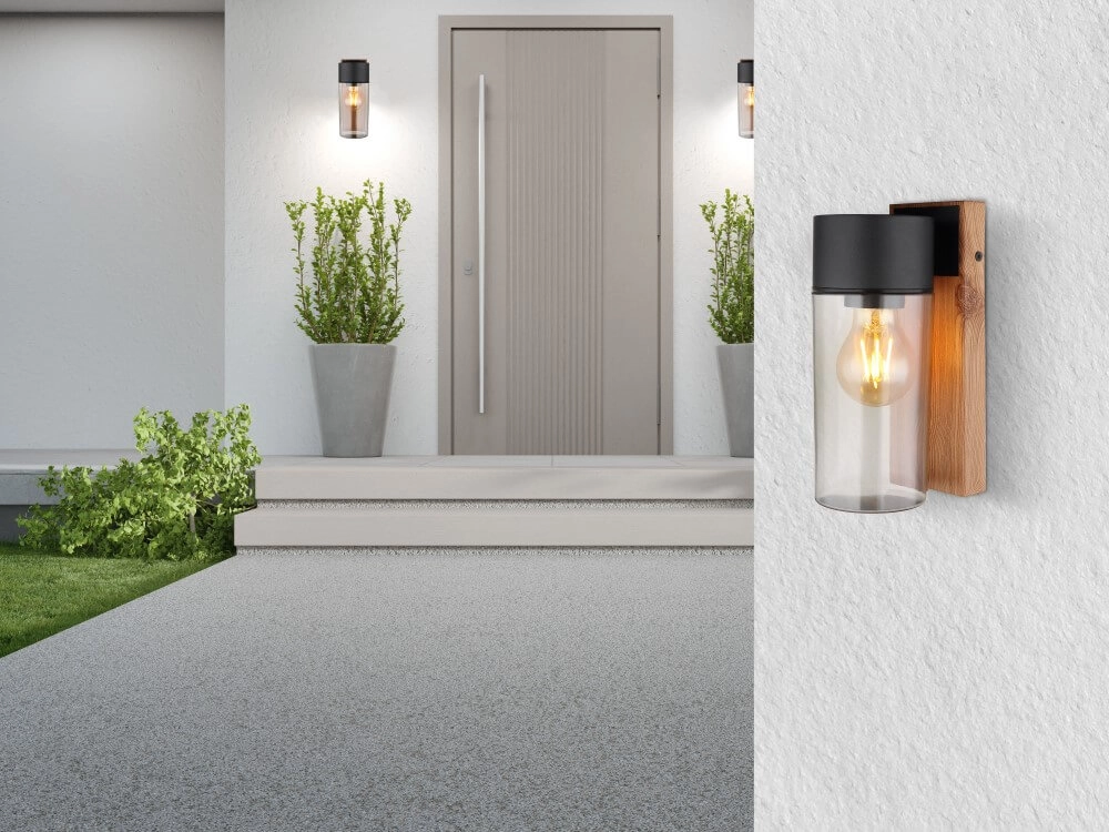 Lampe d'extérieur aspect bois Etsi Globo 9007371444526