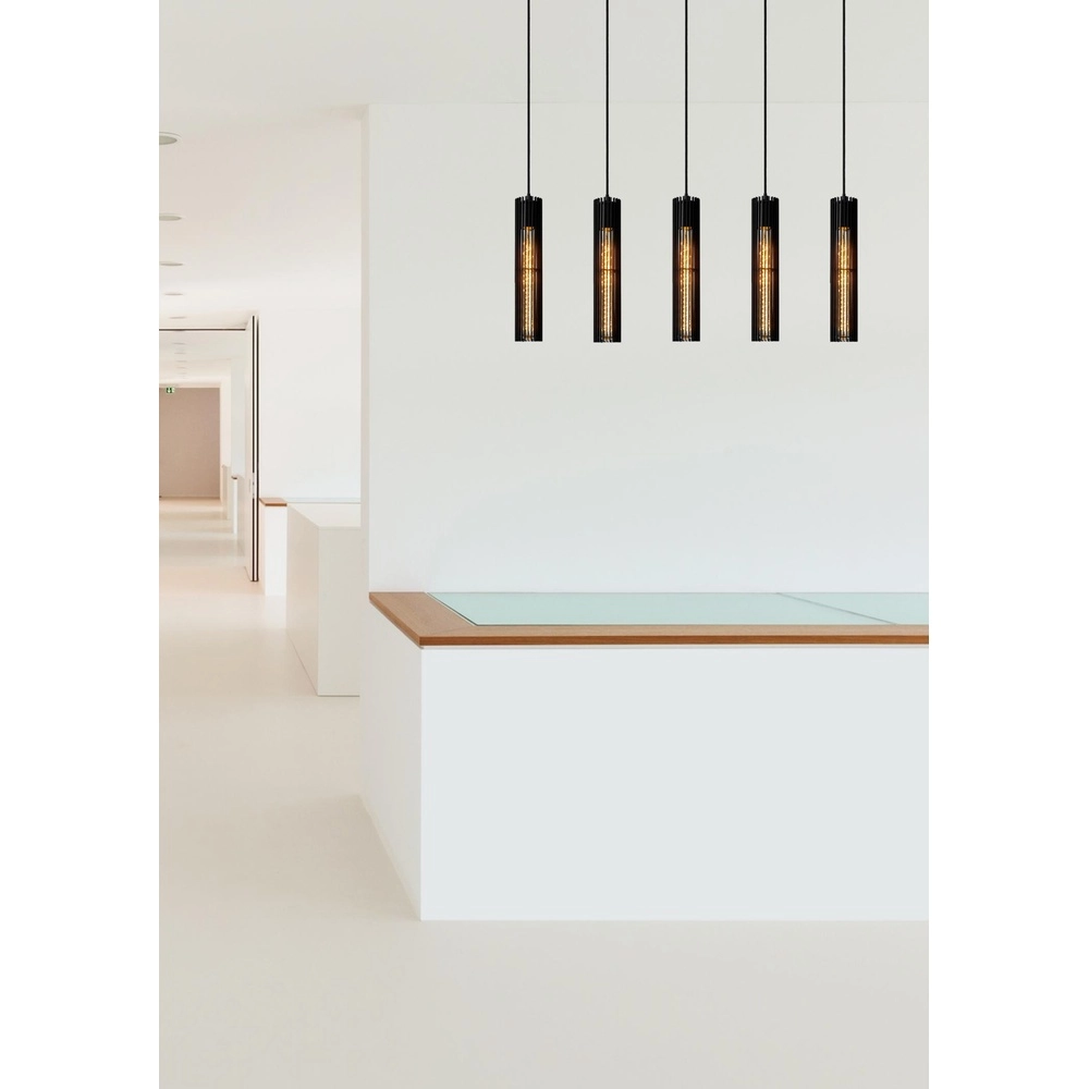 Lampe pendante de conception Lionel Noir à 5 lumières Lucide 5411212730435