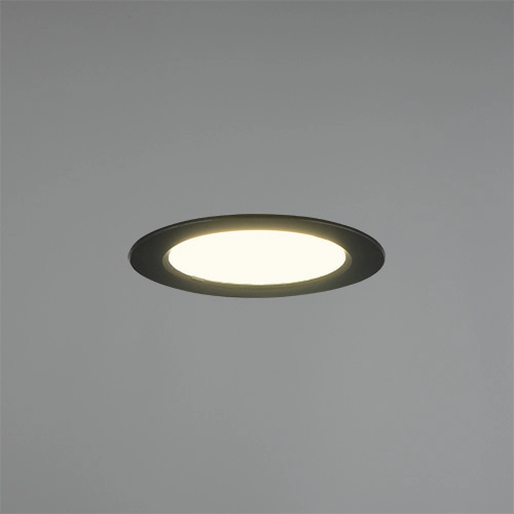 Projecteur encastré Ural noir Ø 12cm Trio 4017807711455