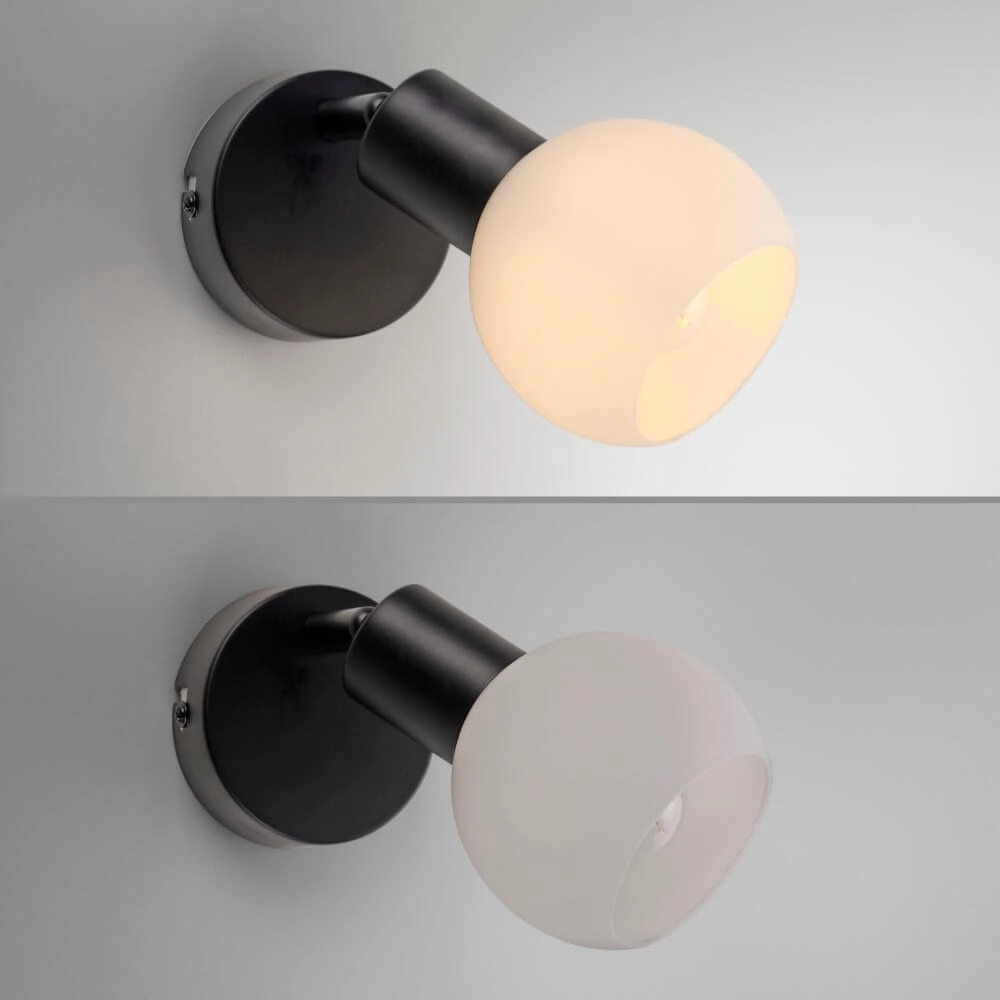 Applique noire Loki 1 lumière Just Light 4043689000752