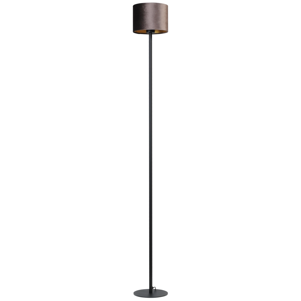 Lampadaire noir Venus 175cm avec abat-jour marron Lampadaire noir Venus 175cm avec abat-jour marron