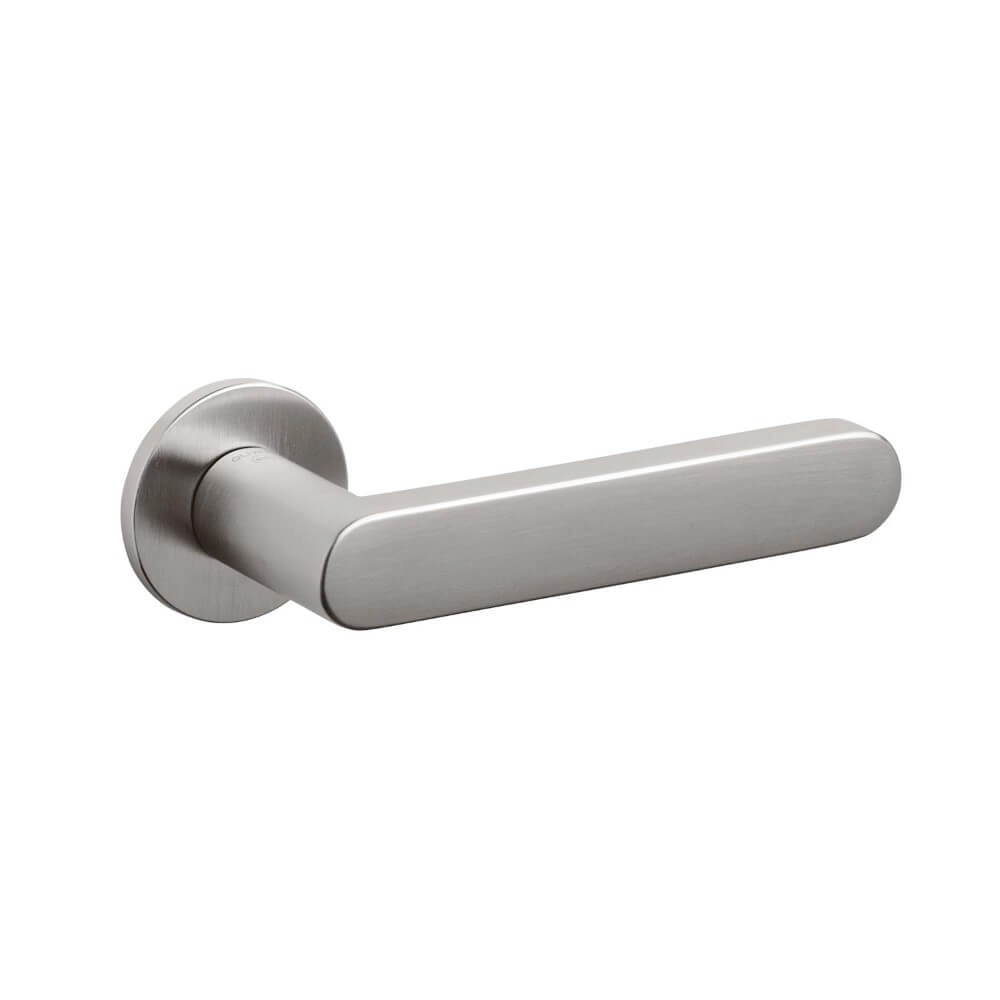 Poignée de porte design Link acier inoxydable mat