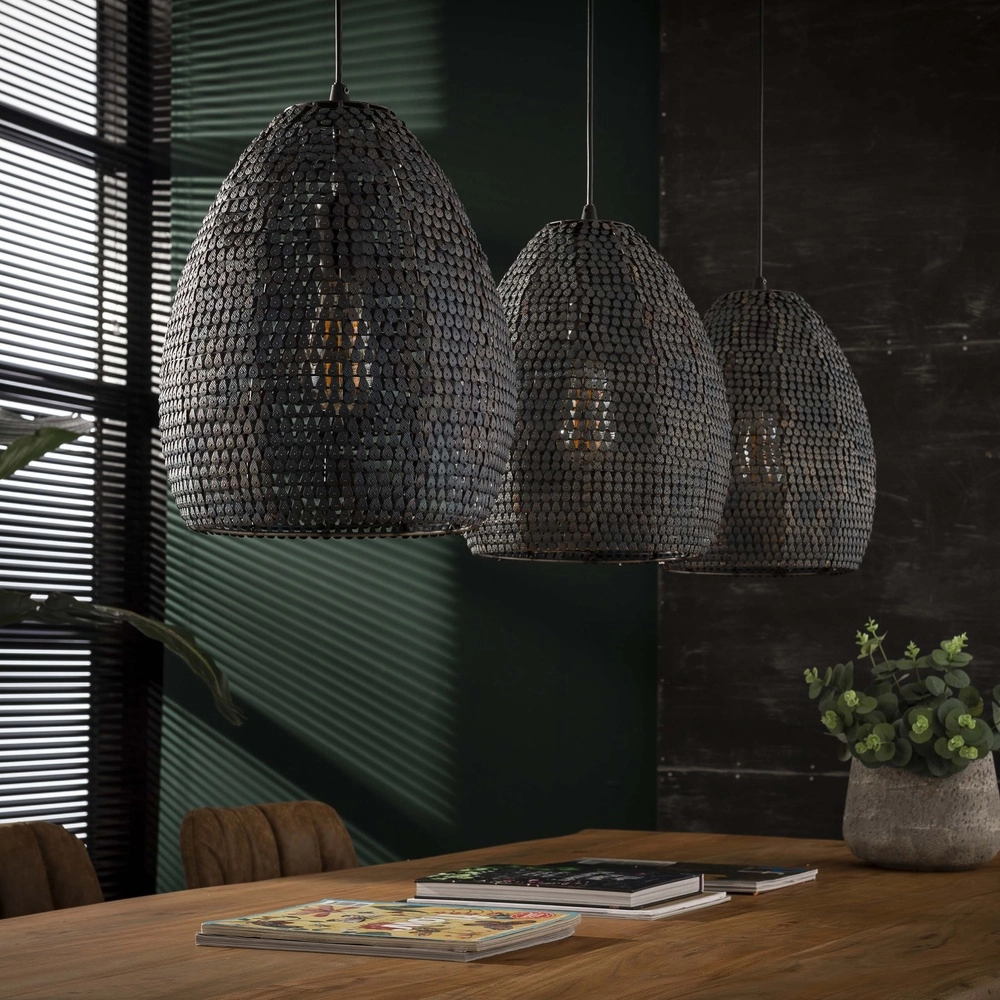 Lampe suspendue à l’échelle Armor 3x Ø 26cm Lyora 8716803512870