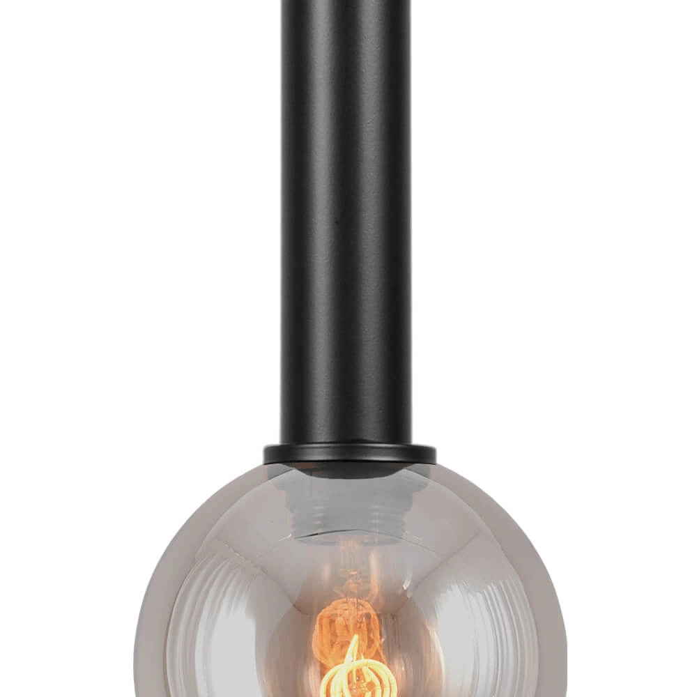 Lampe suspendue Ø 15cm Bella 2 Noir avec verre doré Masterlight 8718121334288