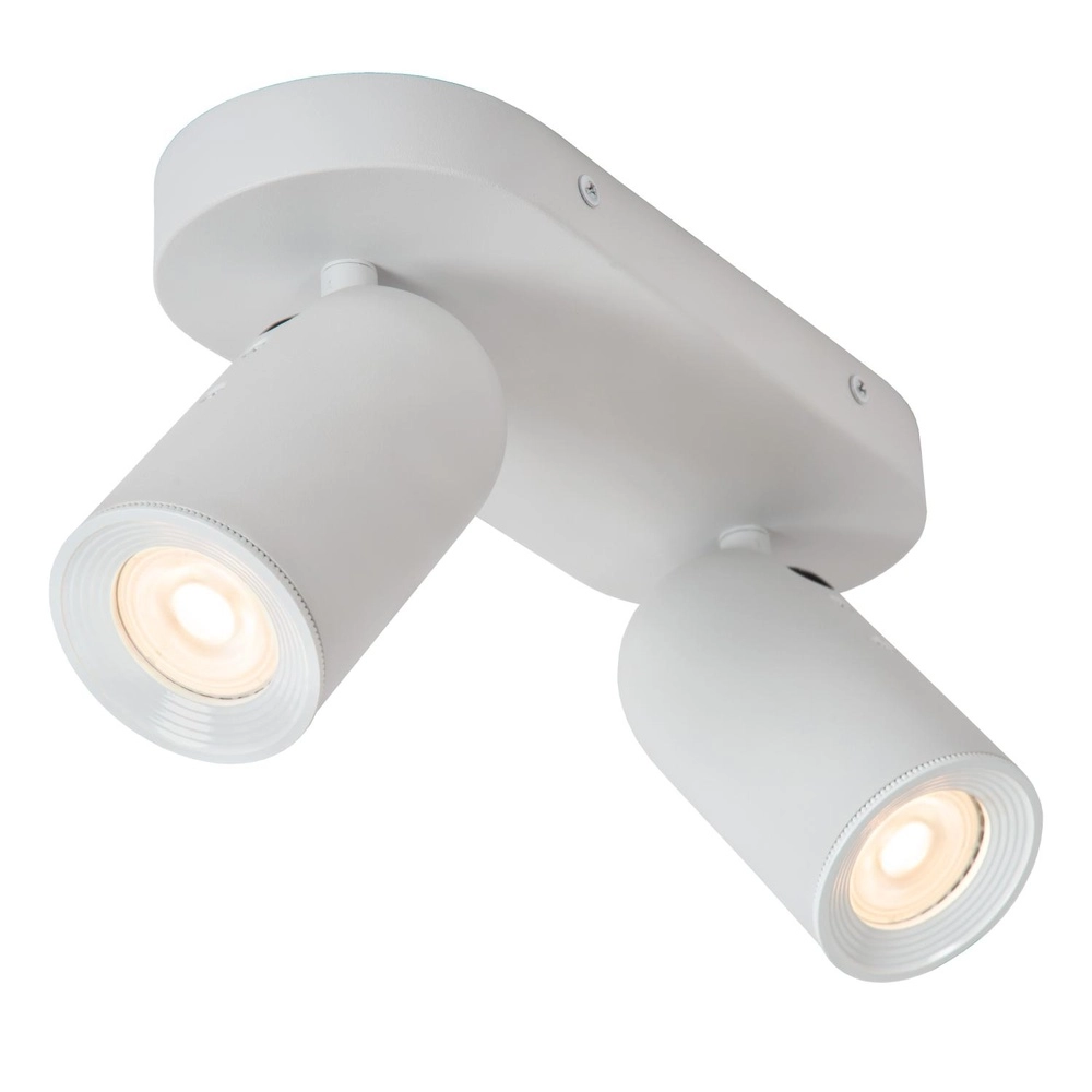 Projecteur de plafond Punch Blanc à deux lumières Lucide 5411212134455